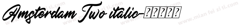Amsterdam Two italic字体转换
